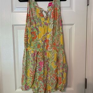 Lilly Pulitzer Yellow Pink Floral Romper